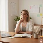 Mother managing family planning and mental load at home