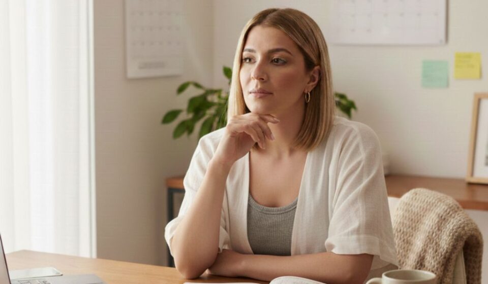 Mother managing family planning and mental load at home