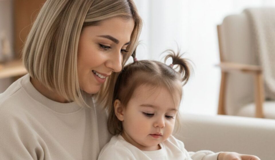 Mother and child sharing a meaningful everyday moment at home
