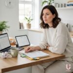 Woman experiencing mental overload and invisible responsibility at home