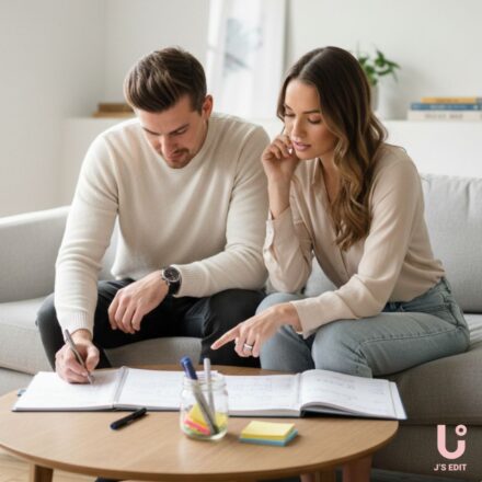 Couple discussing shared responsibilities and mental load at home